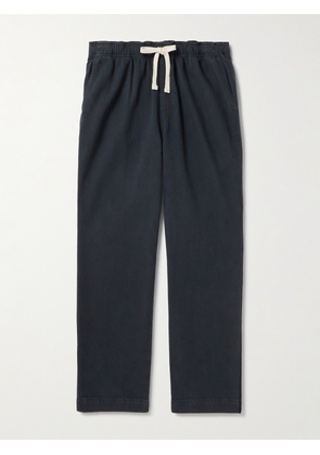 FRAME - Travel Tapered Cotton Drawstring Trousers - Men - Blue - S