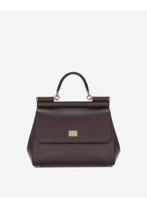 Dolce & Gabbana Mittelgrosse Sicily Tasche Aus Dauphine-leder - Woman Handbags Purple Leather Onesize