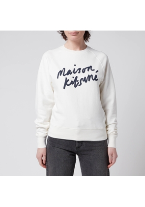 Maison Kitsuné Women's Handwriting Sweatshirt - Ecru - L
