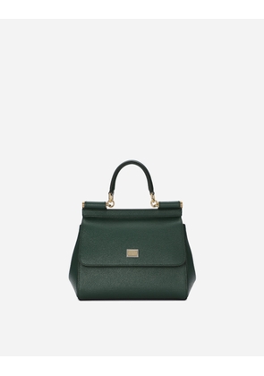 Dolce & Gabbana Henkeltasche Sicily Mittelgroß - Woman Handbags Green Leather Onesize