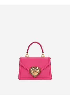 Dolce & Gabbana Small Calfskin Devotion Bag - Woman Shoulder And Crossbody Bags Pink Leather Onesize