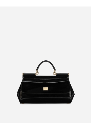 Dolce & Gabbana Elongated Sicily Handbag - Woman Handbags Black Leather Onesize