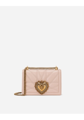 Dolce & Gabbana Medium Devotion Bag In Quilted Nappa Leather - Woman Shoulder And Crossbody Bags Blush Leather Onesize