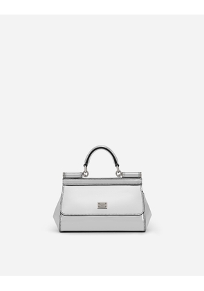 Dolce & Gabbana Small Sicily Handbag - Woman Handbags Silver Leather Onesize