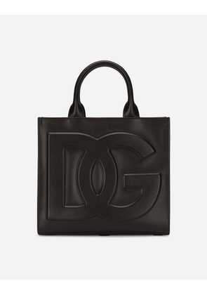 Dolce & Gabbana Small Calfskin Dg Daily Shopper - Woman Handbags Black Leather Onesize