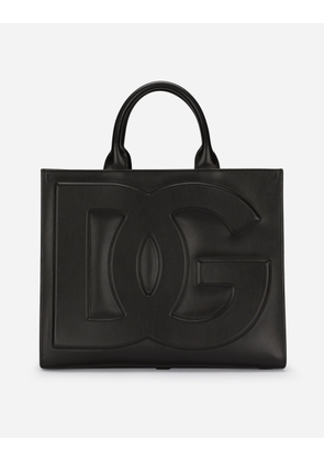 Dolce & Gabbana Medium Calfskin Dg Daily Shopper - Woman Handbags Black Leather Onesize