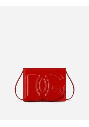 Dolce & Gabbana Patent Leather Crossbody Bag With Logo - Woman Shoulder And Crossbody Bags Red Leather Onesize