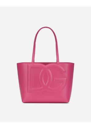 Dolce & Gabbana Small Calfskin Logo Shopper - Woman Totes Lilac Leather Onesize