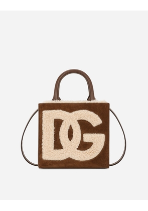 Dolce & Gabbana Dg Daily Mini Shopper - Woman Totes Brown Leather Onesize
