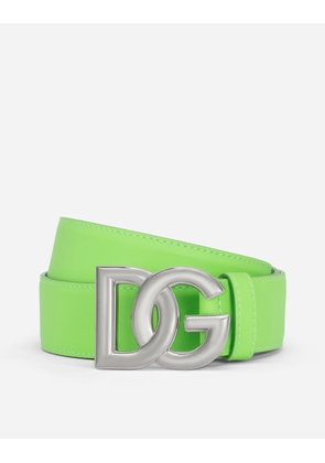 Dolce & Gabbana Cintura Logata - Man Belts Green Leather 90