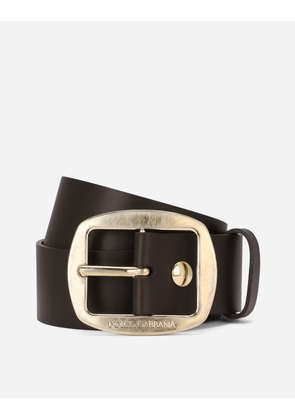 Dolce & Gabbana Cintura Logata - Man Belts Brown Leather 90