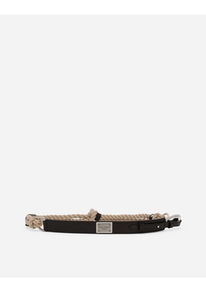Dolce & Gabbana Cowhide And Rope Belt - Man Belts Brown 105