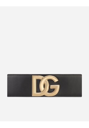 Dolce & Gabbana Cintura Logata - Woman Belts Black Leather 65