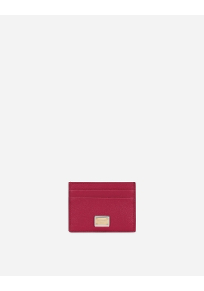 Dolce & Gabbana Dauphine Calfskin Card Holder - Woman Wallets And Small Leather Goods Fuchsia Leather Onesize