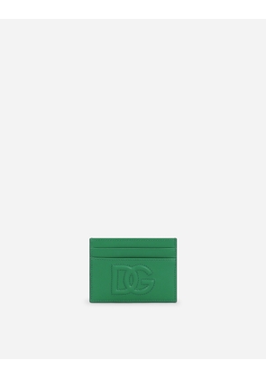 Dolce & Gabbana Dg Logo Card Holder - Woman Wallets And Small Leather Goods Green Leather Onesize