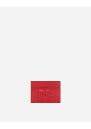 Dolce & Gabbana Dg Logo Card Holder - Woman Wallets And Small Leather Goods Red Leather Onesize