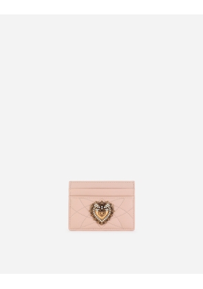 Dolce & Gabbana Devotion Card Holder - Woman Wallets And Small Leather Goods Blush Leather Onesize