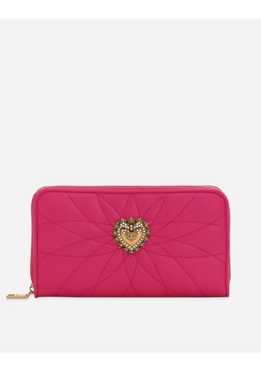 Dolce & Gabbana P.foglio Zip Around - Woman Wallets And Small Leather Goods Pink Leather Onesize