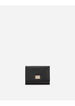 Dolce & Gabbana Dauphine Calfskin Wallet - Woman Wallets And Small Leather Goods Black Leather Onesize