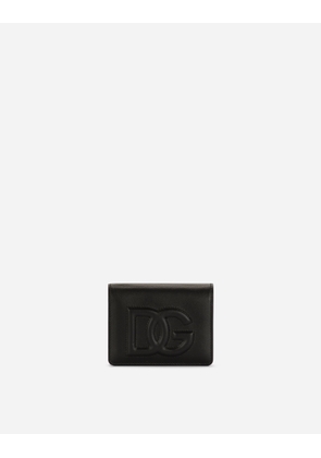 Dolce & Gabbana Calfskin Wallet With Dg Logo - Woman Wallets And Small Leather Goods Black Leather Onesize
