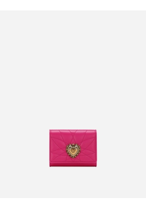 Dolce & Gabbana P.foglio French Flap - Woman Wallets And Small Leather Goods Pink Leather Onesize