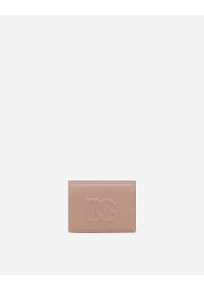Dolce & Gabbana Dg Logo French Flap Wallet - Woman Blush Leather Onesize