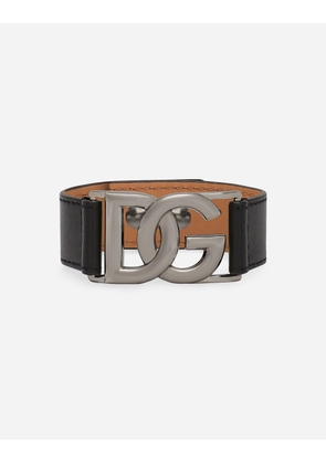 Dolce & Gabbana Calfskin Bracelet With Dg Logo - Man Bijoux Multi-colored Leather M