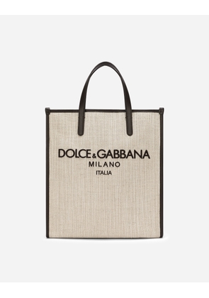 Dolce & Gabbana Small Structured Canvas Shopper - Man Shoppers Beige Cotton Onesize