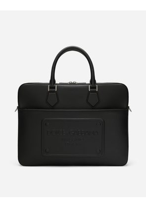 Dolce & Gabbana Calfskin Briefcase - Man Crossbody Bags Black Leather Onesize