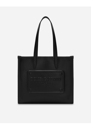 Dolce & Gabbana Medium Calfskin Shopper - Man Shoppers Black Leather Onesize