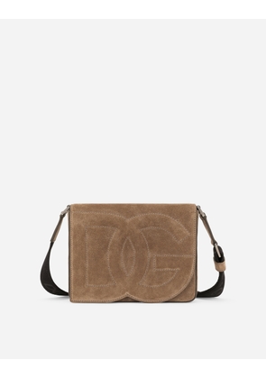 Dolce & Gabbana Medium Dg Logo Bag Crossbody Bag - Man Crossbody Bags Brown Onesize