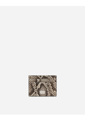 Dolce & Gabbana Python Skin Card Holder - Man Wallets And Small Leather Goods Yellow Onesize