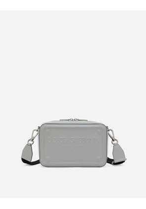 Dolce & Gabbana Calfskin Crossbody Bag - Man Crossbody Bags Gray Leather Onesize
