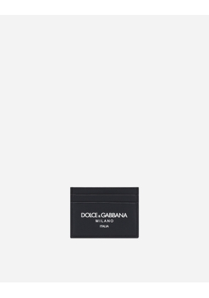 Dolce & Gabbana Calfskin Card Holder - Man Wallets And Small Leather Goods Blue Leather Onesize