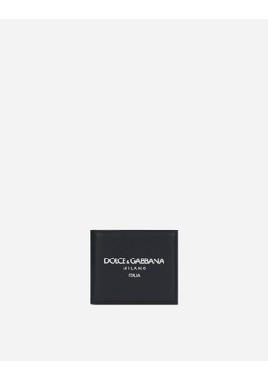 Dolce & Gabbana Calfskin Bifold Wallet - Man Wallets And Small Leather Goods Blue Leather Onesize