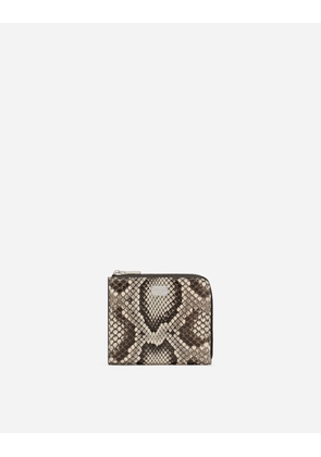 Dolce & Gabbana Python Skin Card Holder - Man Wallets And Small Leather Goods Yellow Onesize