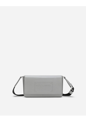 Dolce & Gabbana Calfskin Mini Bag - Man Crossbody Bags Gray Leather Onesize