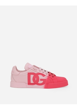 Dolce & Gabbana Calfskin Portofino Sneakers - Woman Sneakers Pink 41.5
