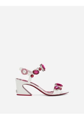 Dolce & Gabbana Patent Leather Sandals - Woman Sandals And Wedges Fuchsia Leather 40