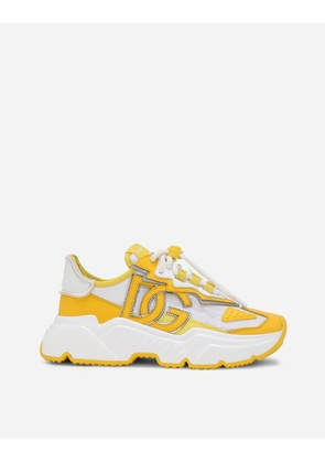Dolce & Gabbana Mixed-materials Daymaster Sneakers - Woman Sneakers Yellow 41