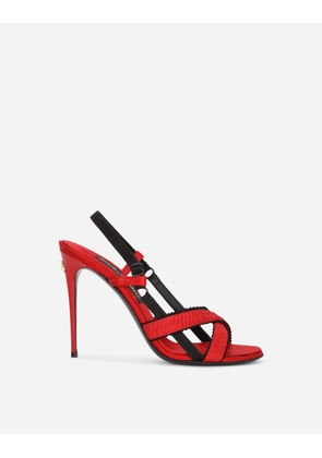 Dolce & Gabbana Corset-style Satin Sandals - Woman Sandals And Wedges Red 35