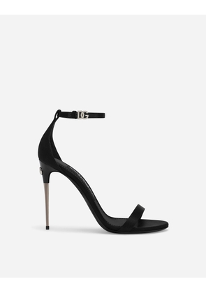 Dolce & Gabbana Sandalo - Woman Sandals And Wedges Black Viscose 38.5