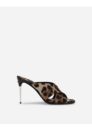 Dolce & Gabbana Sandalo - Woman Slides And Mules Animal Print 37