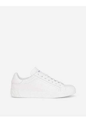 Dolce & Gabbana Calfskin Portofino Sneakers - Man Sneakers White Leather 45
