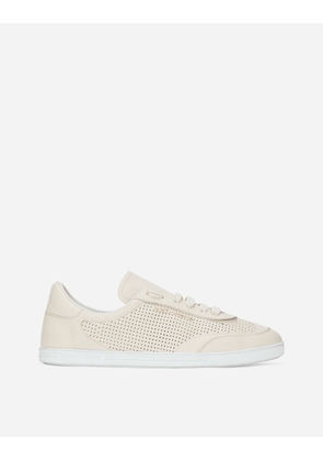 Dolce & Gabbana Perforated Calfskin Saint Tropez Sneakers - Man Sneakers White 40