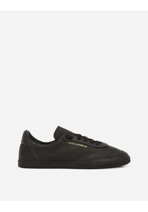 Dolce & Gabbana Perforated Calfskin Saint Tropez Sneakers - Man Sneakers Black 41