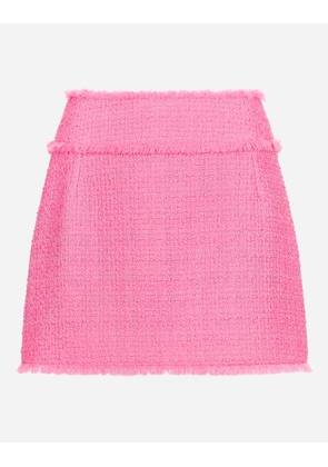 Dolce & Gabbana Raschel Tweed Miniskirt - Woman Skirts Pink 38