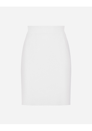 Dolce & Gabbana Straight-cut Wool Midi Skirt - Woman Skirts White 44