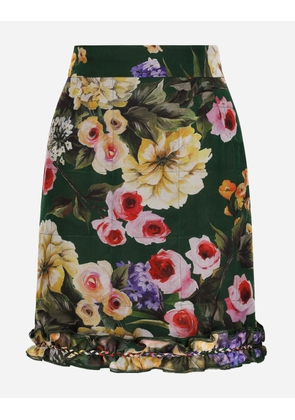 Dolce & Gabbana Short Garden-print Chiffon Skirt - Woman Skirts Print 42