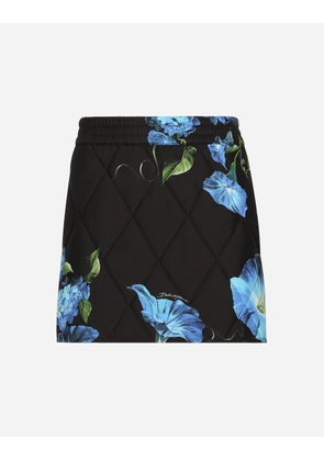 Dolce & Gabbana Fabric Miniskirt With Bluebell Print - Woman Skirts Print 42